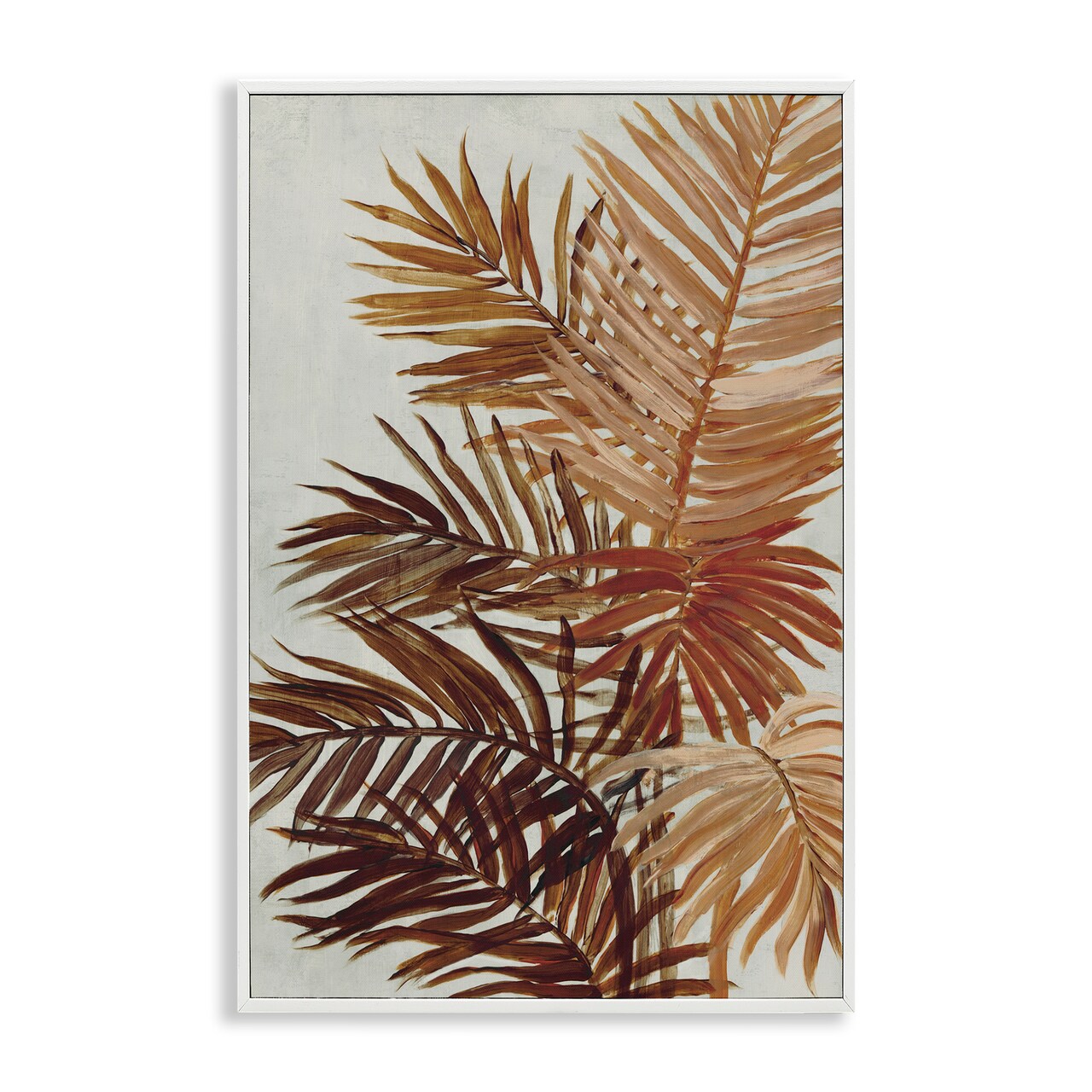 Stupell Industries Natural Palm Leaves Framed Giclee Wall Art Design by Jacob Q
